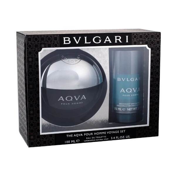 Bvlgari Aqva pour Homme Darčeková sada, toaletná voda 100ml + deostick 75ml (Travel set)