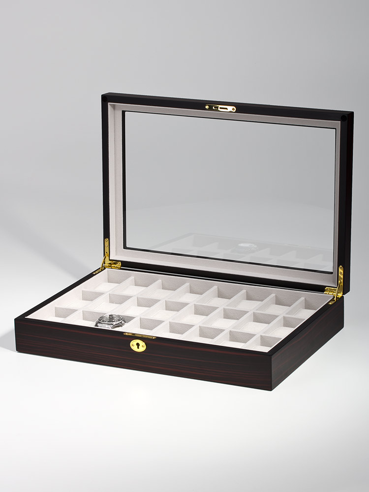 Rothenschild Watch Box RS-1087-24E for 24 Watches Ebony