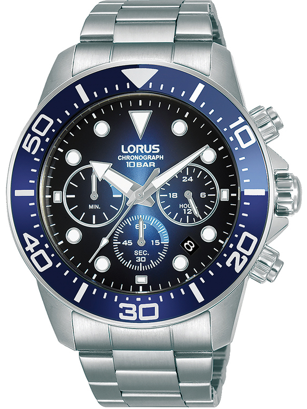 Lorus RT343JX9 chrono men`s 43mm 10ATM