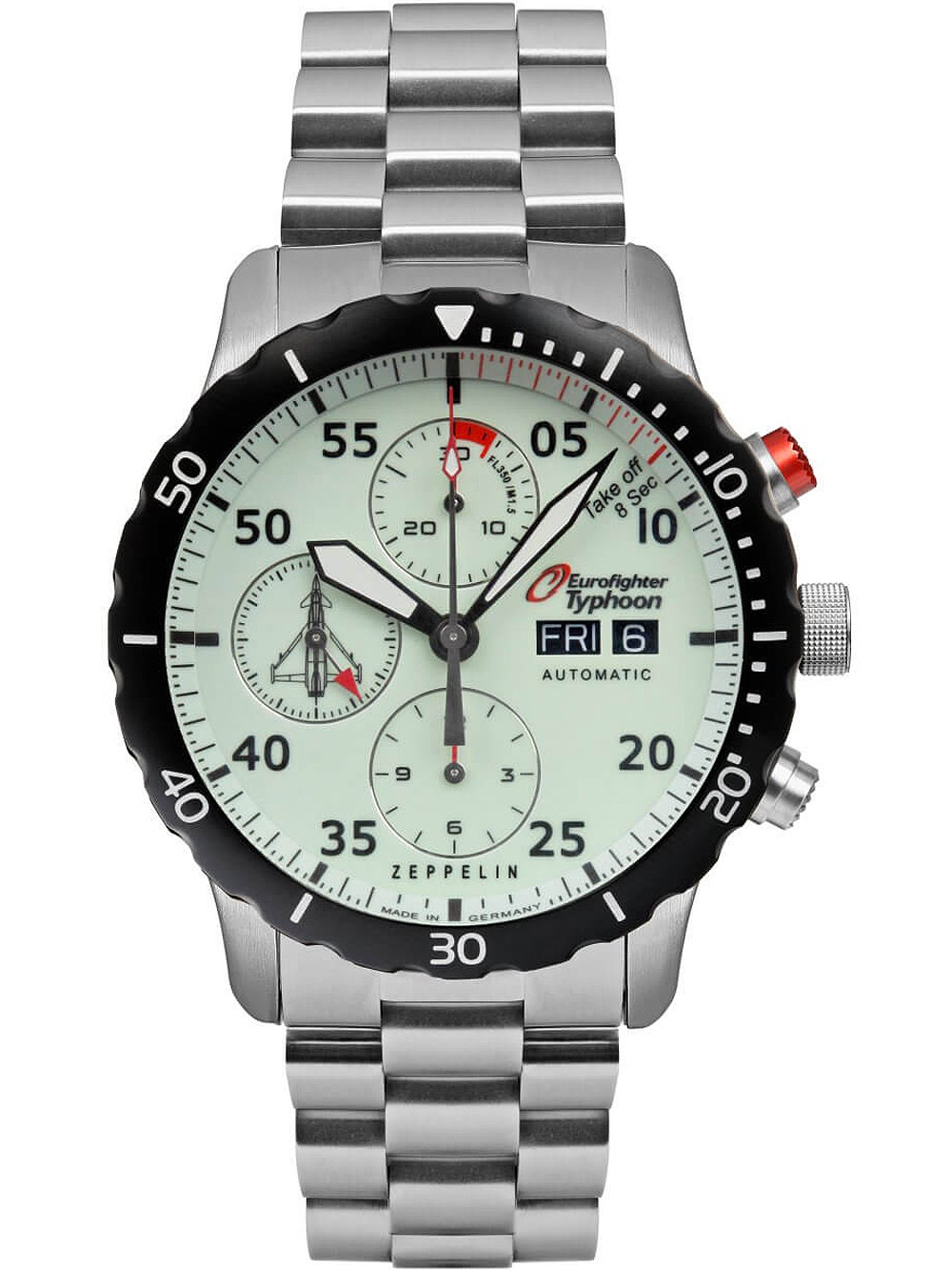 Zeppelin 7218M-5 Eurofighter Typhoon Automatic Limited Mens Watch 43mm 20ATM