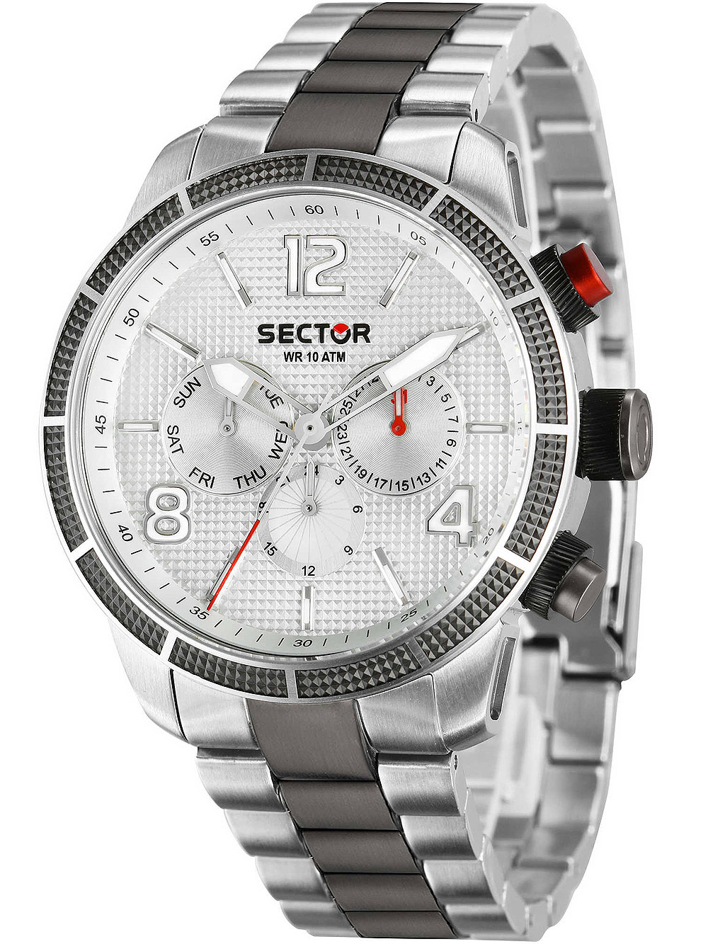 Sector R3253575006 series 850 dual time Mens Watch 45mm 10ATM