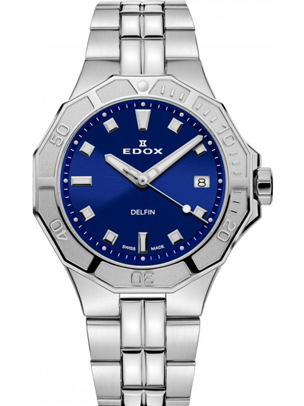 Edox 53020-3M-BUN Delfin Diver Ladies Watch 38mm 20ATM