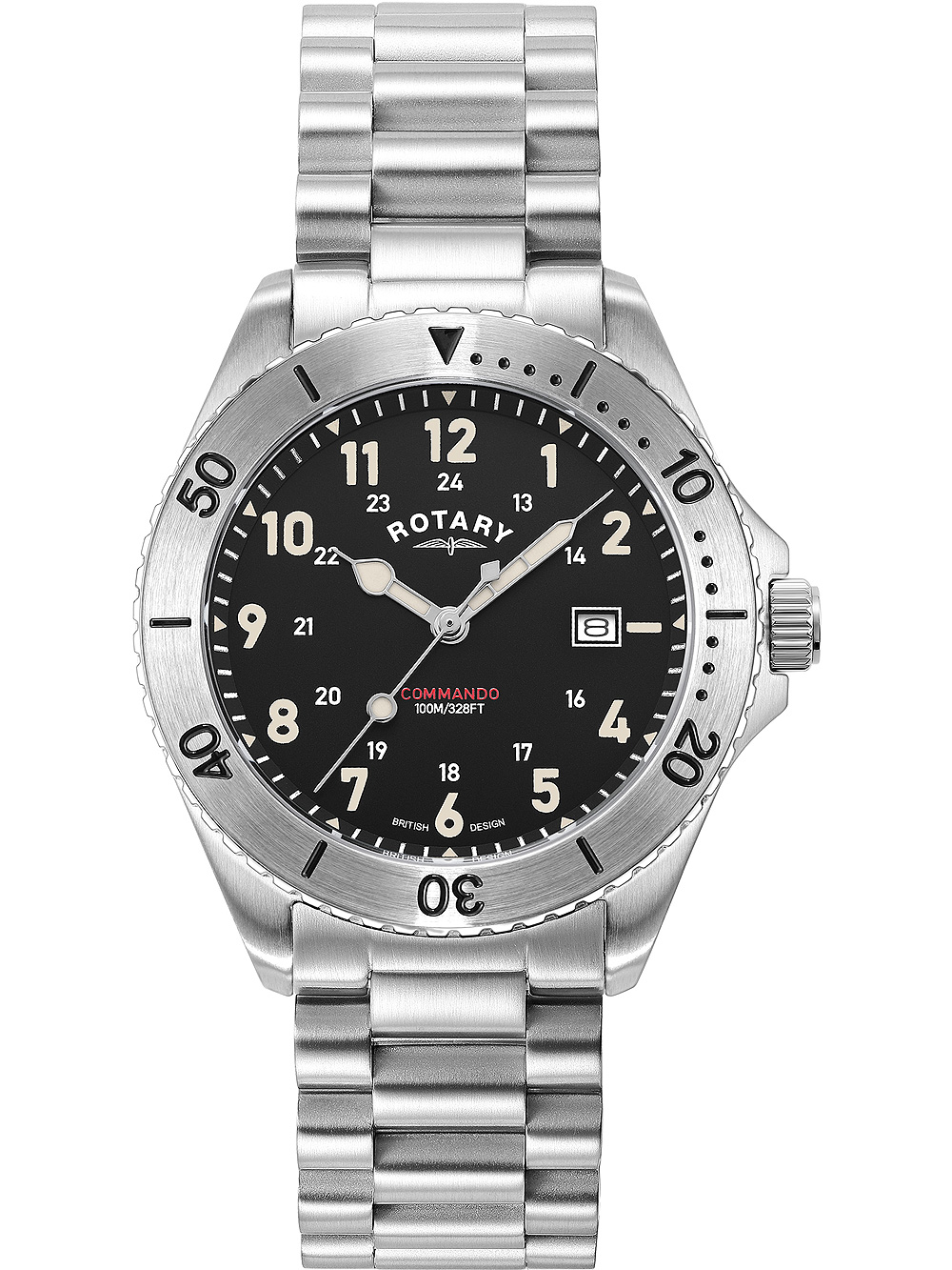 Rotary GB05475/19 Commando Mens Watch 40mm 10ATM