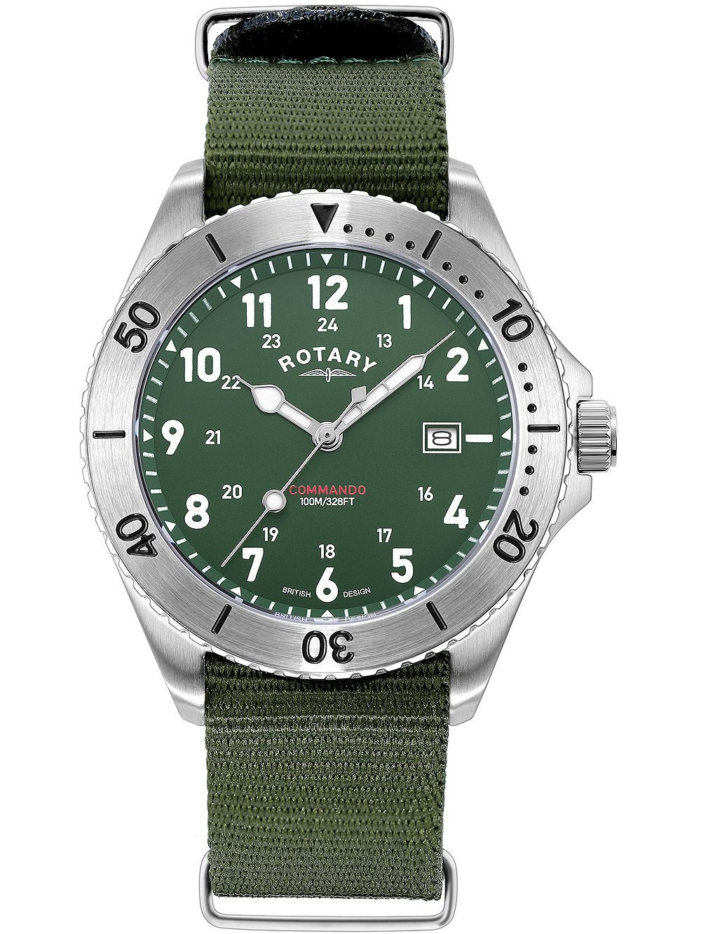 Rotary GS05475/56 Commando Mens Watch 40mm 10ATM