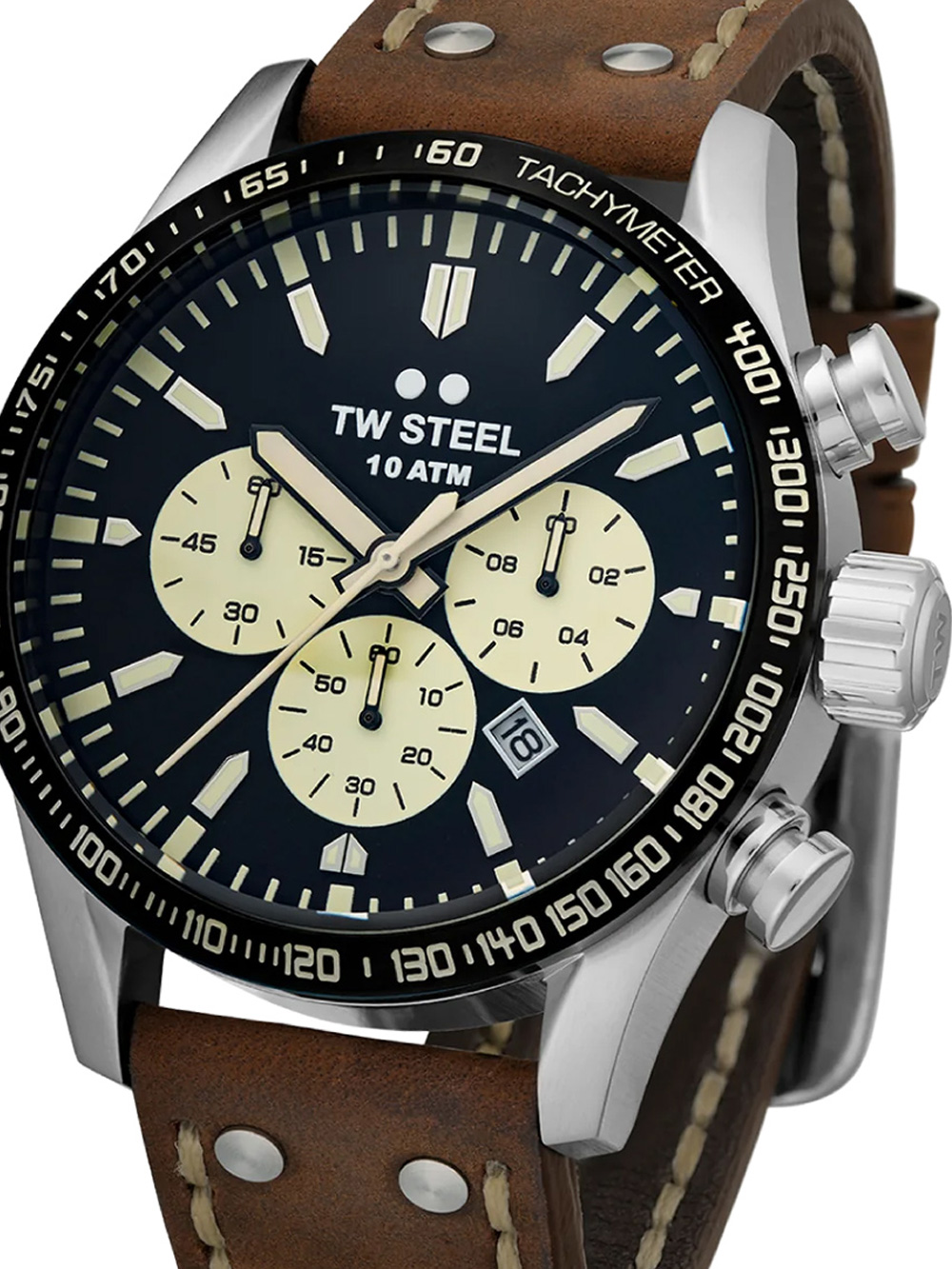 TW-Steel VS120 Volante Chronograph Mens Watch 48mm 10ATM