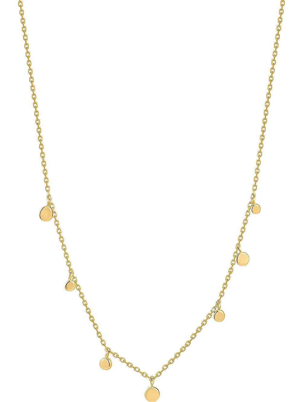 ANIA HAIE NAU001-05YG Gold Mixed Disc Ladies Necklace Gold 14K, adjustable