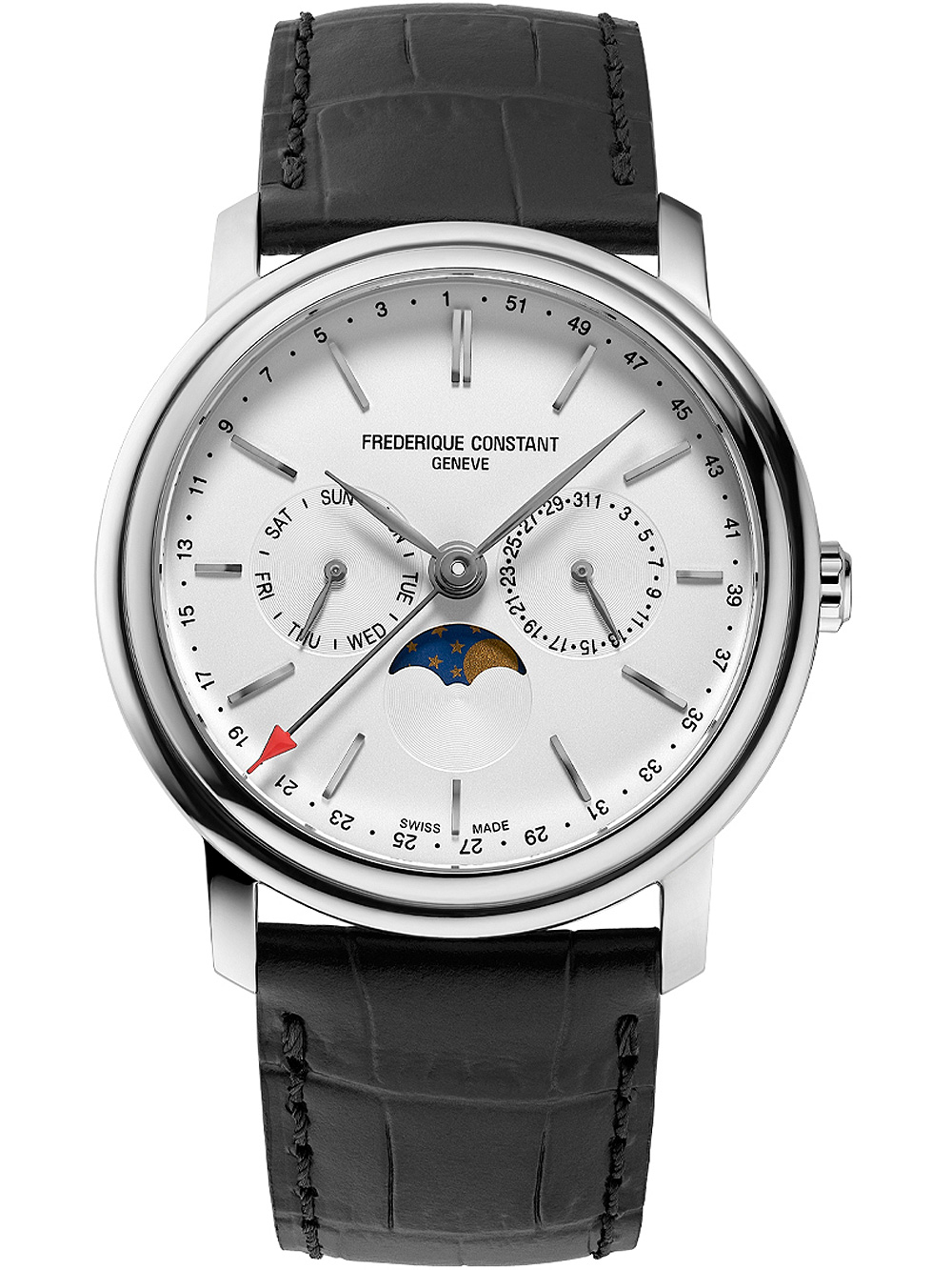 Frederique Constant FC-270SW4P26 Classics Businesstimer Moonphase Mens Watch