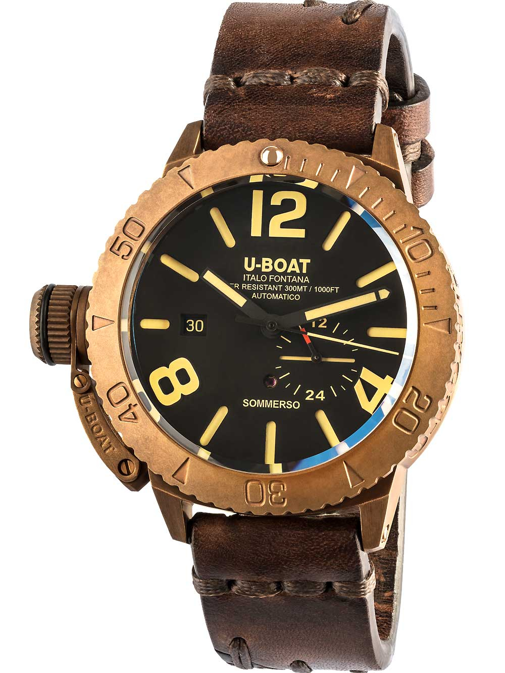 U-Boat 8486 Sommerso bronze Automatic Mens Watch 46mm 300M