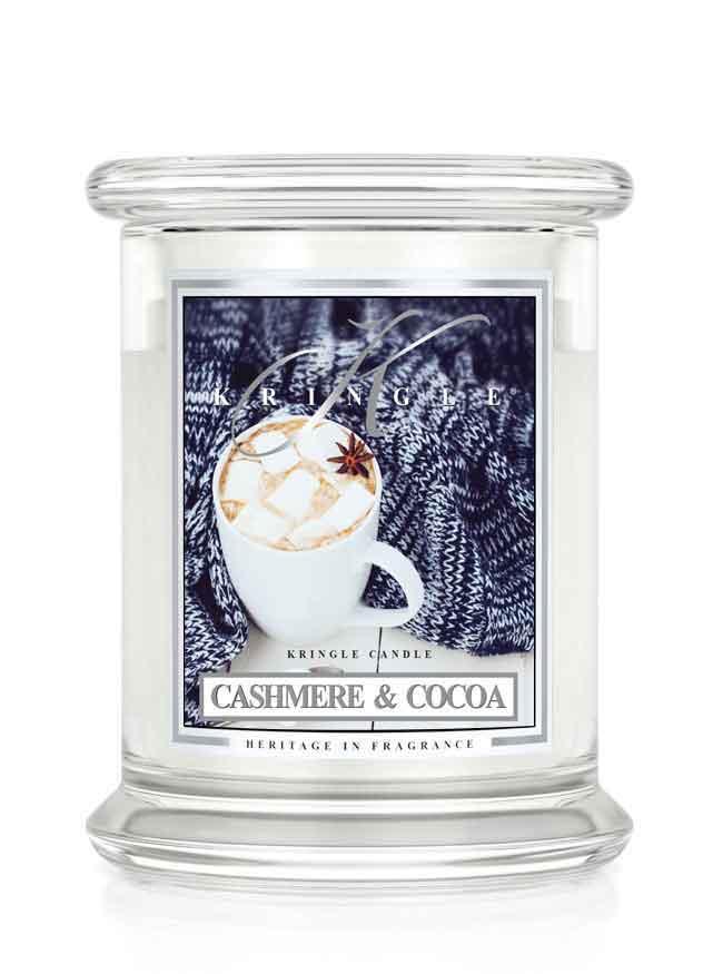 Kringle Candle Cashmere & Cocoa vonná sviečka stredná 2-knôtová (411 g)