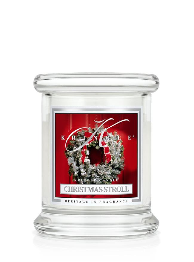 Kringle Candle Christmas Stroll vonná sviečka mini 1-knôtová (127 g)