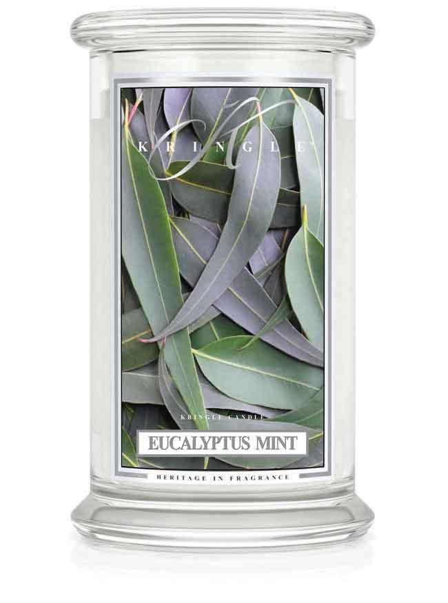 Kringle Candle Eucalyptus Mint vonná sviečka veľká 2-knôtová (624 g)