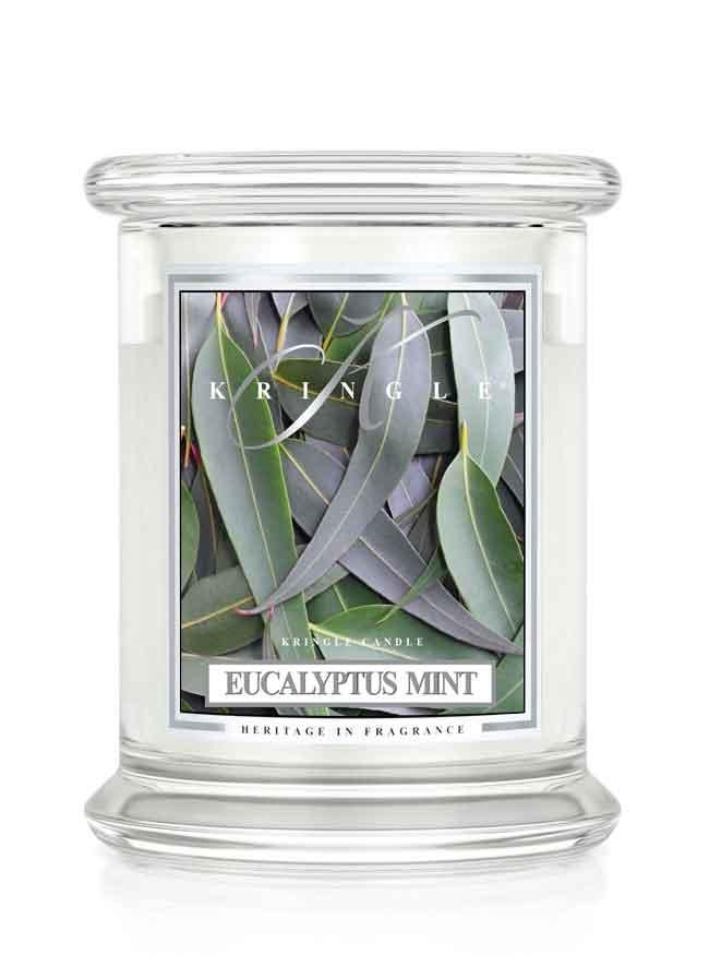 Kringle Candle Eucalyptus Mint vonná sviečka stredná 2-knôtová (411 g)