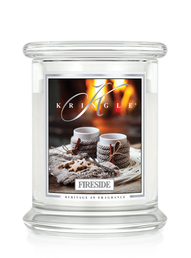 Kringle Candle Fireside vonná sviečka stredná 2-knôtová (411 g)