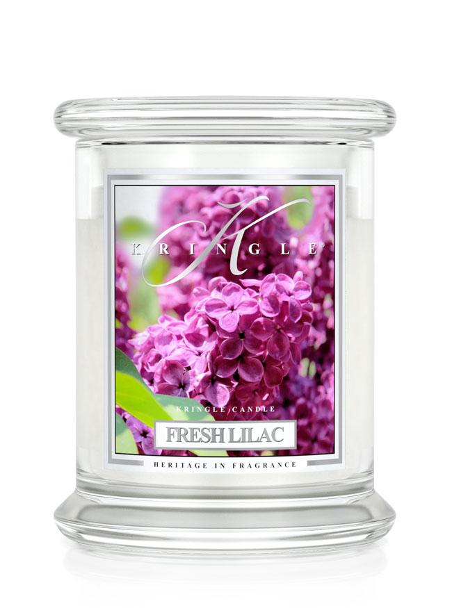 Kringle Candle Fresh Lilac vonná sviečka stredná 2-knôtová (411 g)