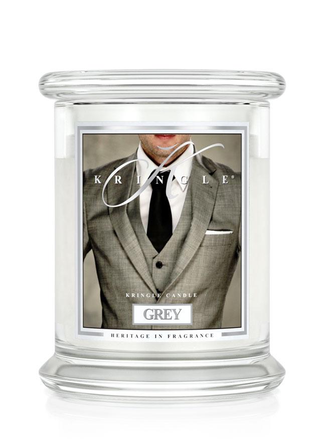 Kringle Candle Grey vonná sviečka stredná 2-knôtová (411 g)