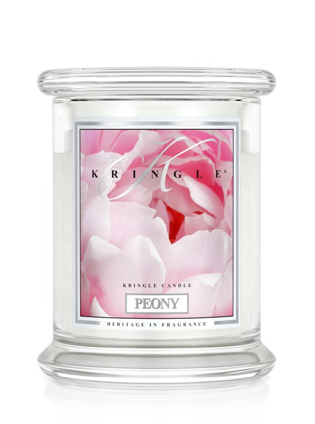 Kringle Candle Peony vonná sviečka stredná 2-knôtová (411 g)