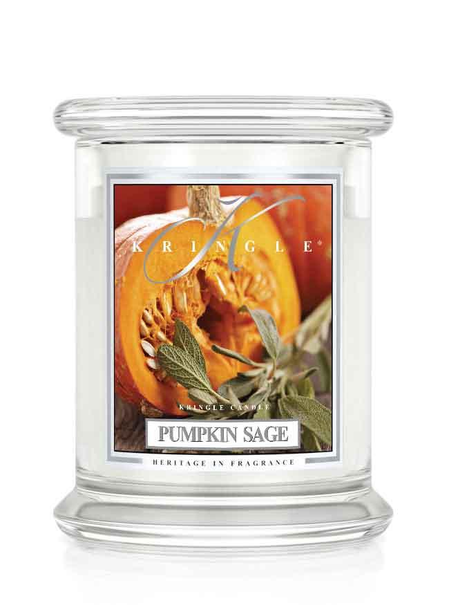 Kringle Candle Pumpkin Sage vonná sviečka stredná 2-knôtová (411 g)