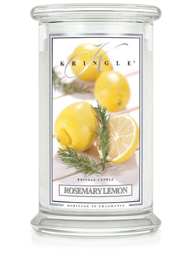 Kringle Candle Rosemary Lemon vonná sviečka veľká 2-knôtová (624 g)