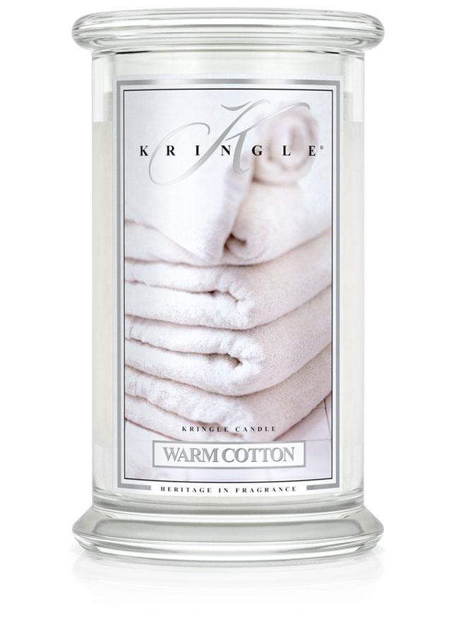 Kringle Candle Warm Cotton vonná sviečka veľká 2-knôtová (624 g)