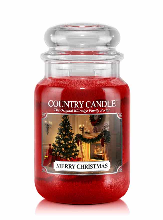 Country Candle Merry Christmas vonná sviečka veľká 2-knôtová (652 g)