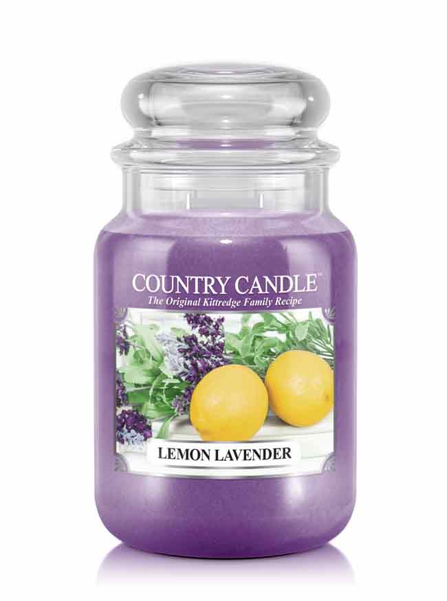 Country Candle Lemon Lavender vonná sviečka veľká 2-knôtová (652 g)