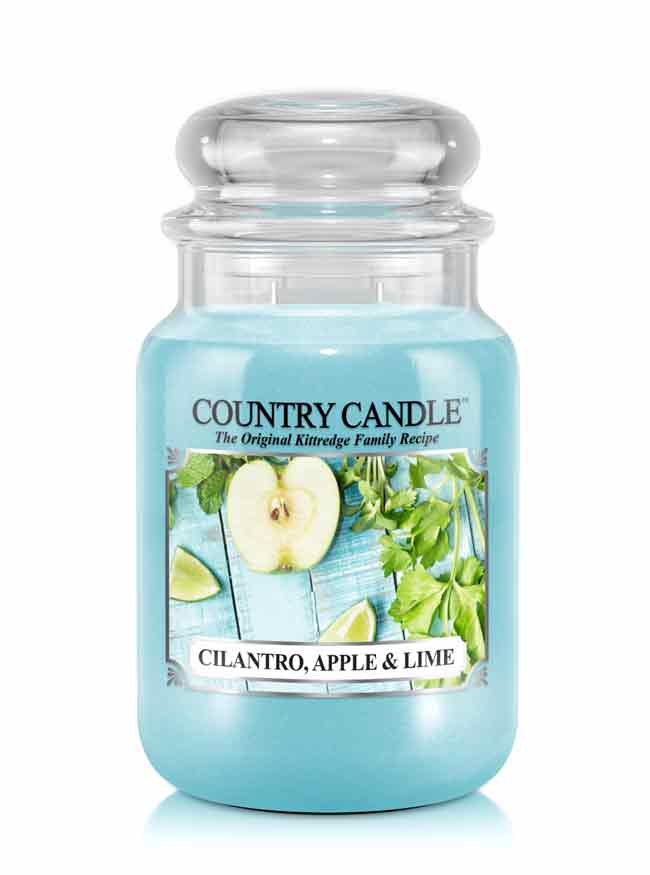 Country Candle Cilantro, Apple & Lime vonná sviečka veľká 2-knôtová (652 g)