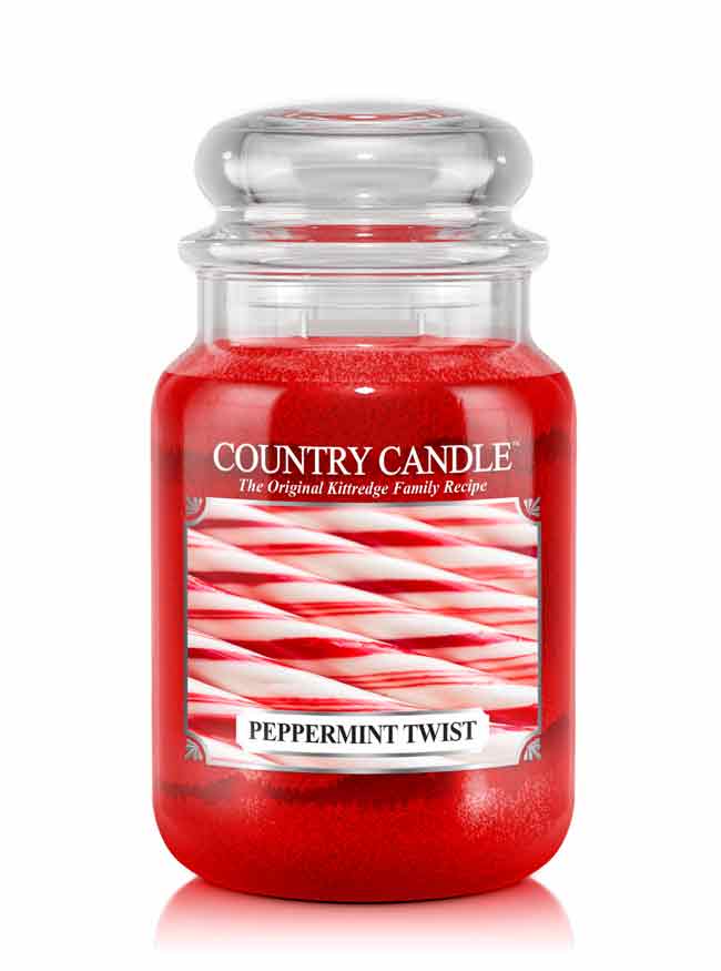 Country Candle Peppermint Twist vonná sviečka veľká 2-knôtová (652 g)