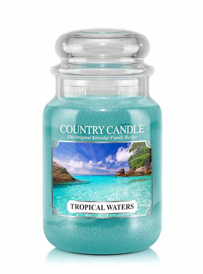 Country Candle Tropical Waters vonná sviečka veľká 2-knôtová (652 g)