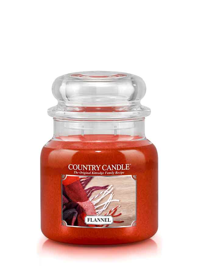 Country Candle Flannel vonná sviečka stredná 2-knôtová (453 g)