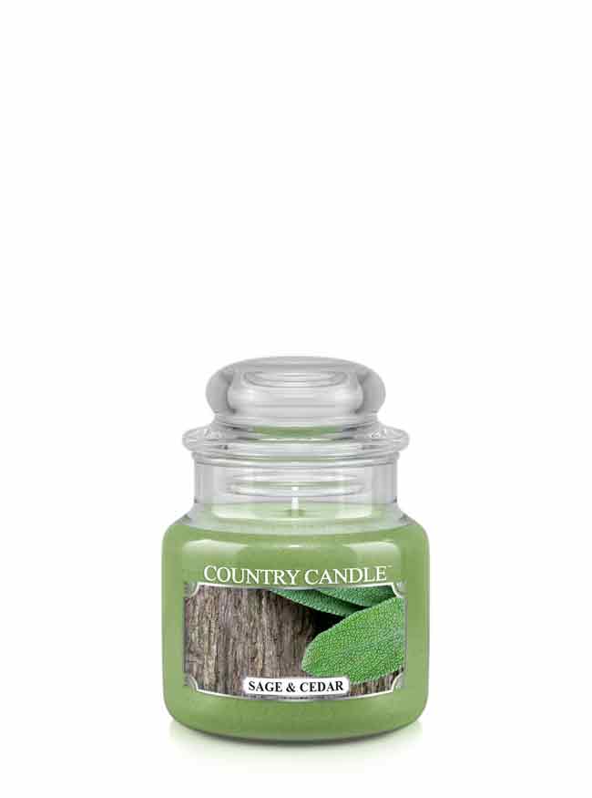 Country Candle Sage & Cedar vonná sviečka mini 1-knôtová (104 g)