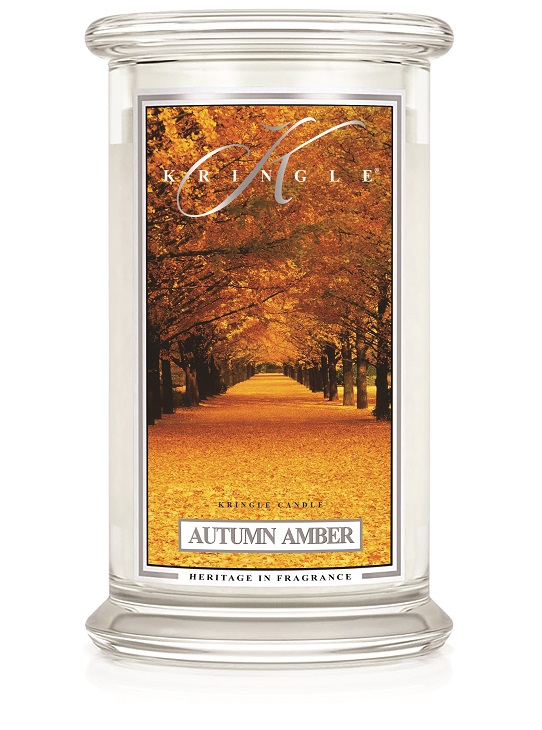 Kringle Candle Autumn Amber vonná sviečka veľká 2-knôtová (624 g)