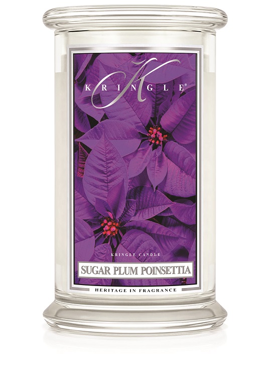 Kringle Candle Sugar Plum Poinsettia vonná sviečka veľká 2-knôtová (624 g)