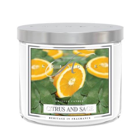 Kringle Candle TUMBLER Citrus and Sage vonná sviečka stredná 2-knôtová (411 g)