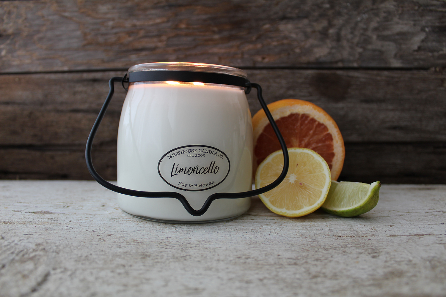 MILKHOUSE CANDLE Limoncello vonná sviečka BUTTER JAR 2-knôtová (454 g)