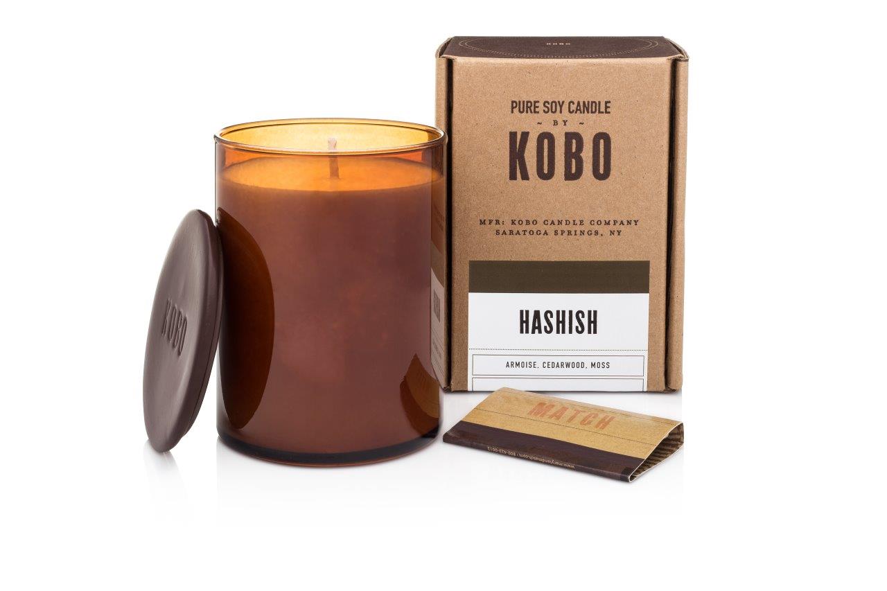 KOBO Woodblock Candle Hashish vonná sviečka (15oz / 425g)