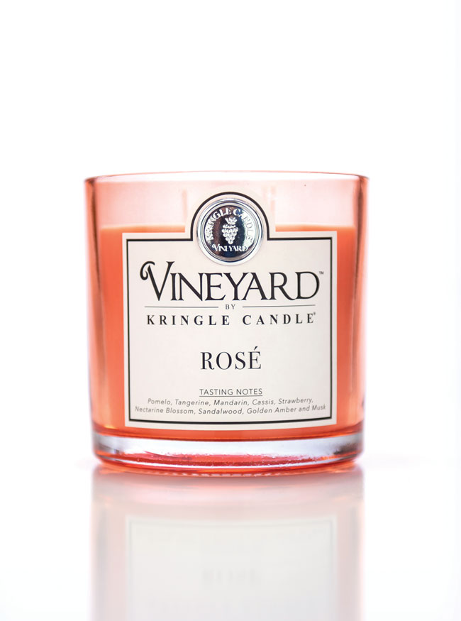 Kringle Candle VINEYARD  Rose vonná sviečka 4-knôtová (737 g)