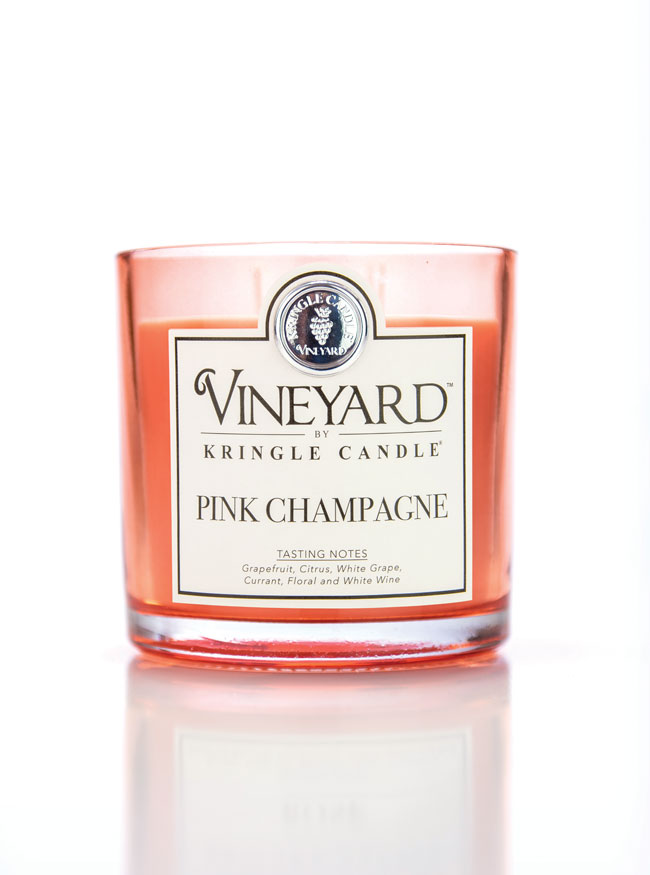 Kringle Candle VINEYARD  Pink Champagne vonná sviečka 4-knôtová (737 g)