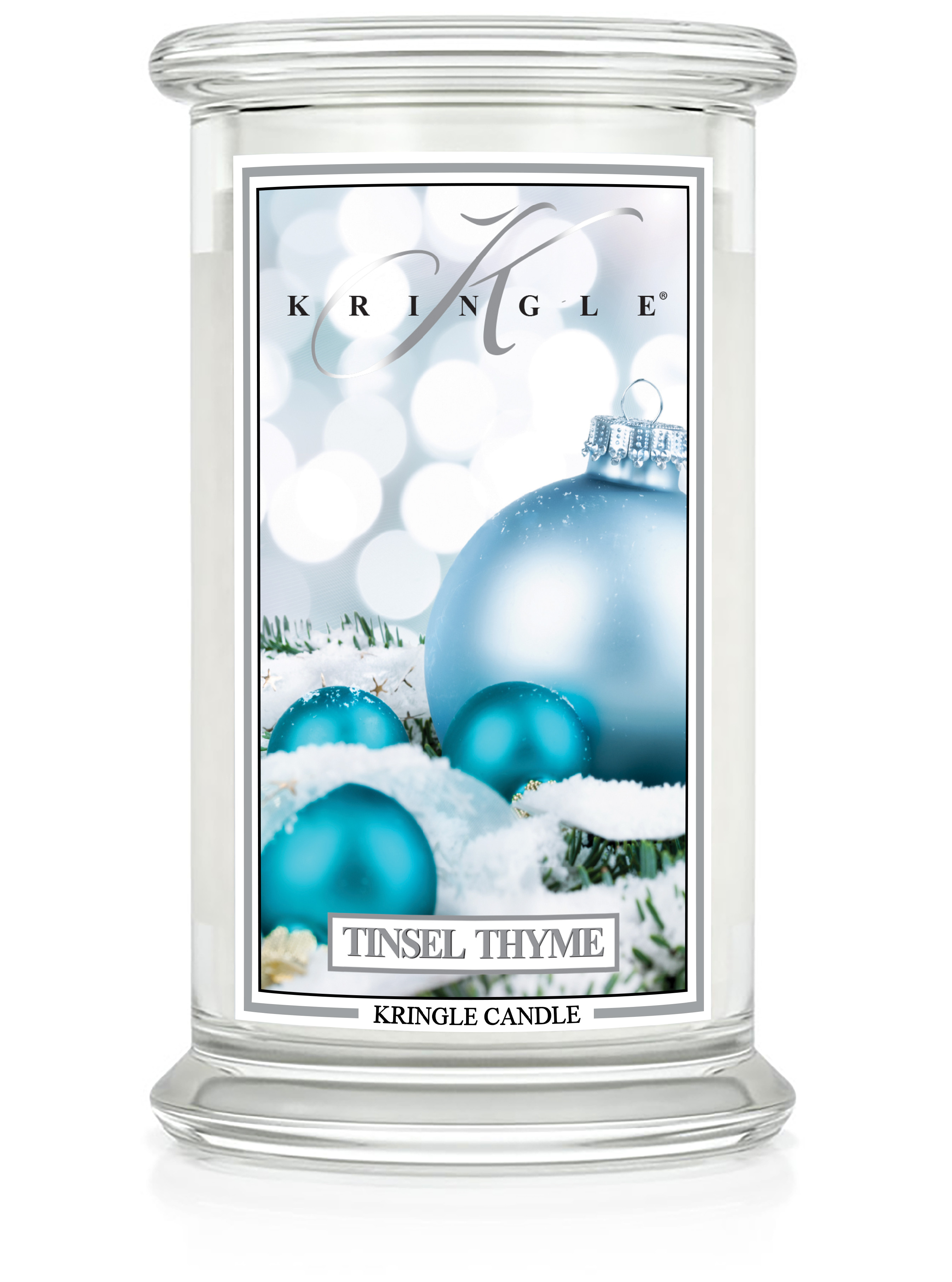 Kringle Candle Tinsel & Thyme  vonná sviečka veľká 2-knôtová (624 g)