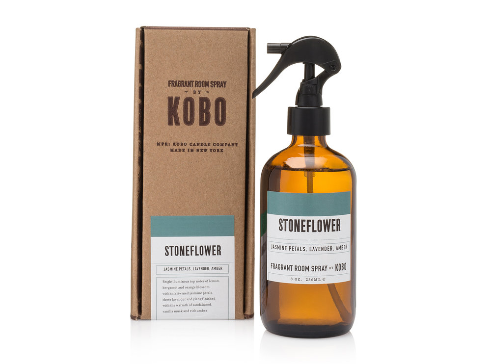 KOBO Woodblock Stoneflower Room Spray 8oz / 236ml