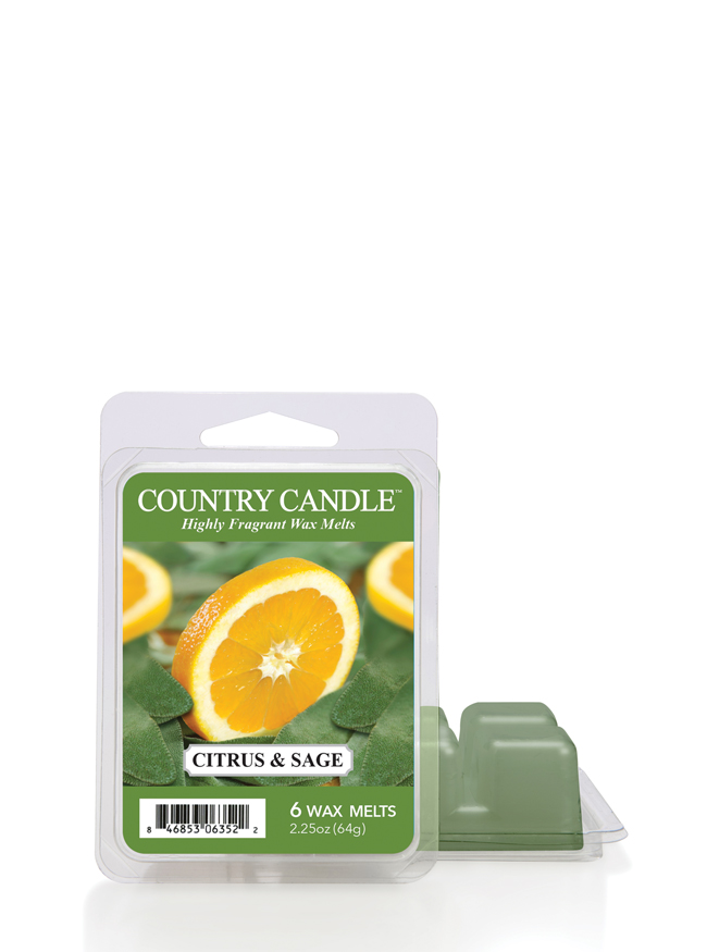 Country Candle Citrus & Sage vonný vosk (64 g)