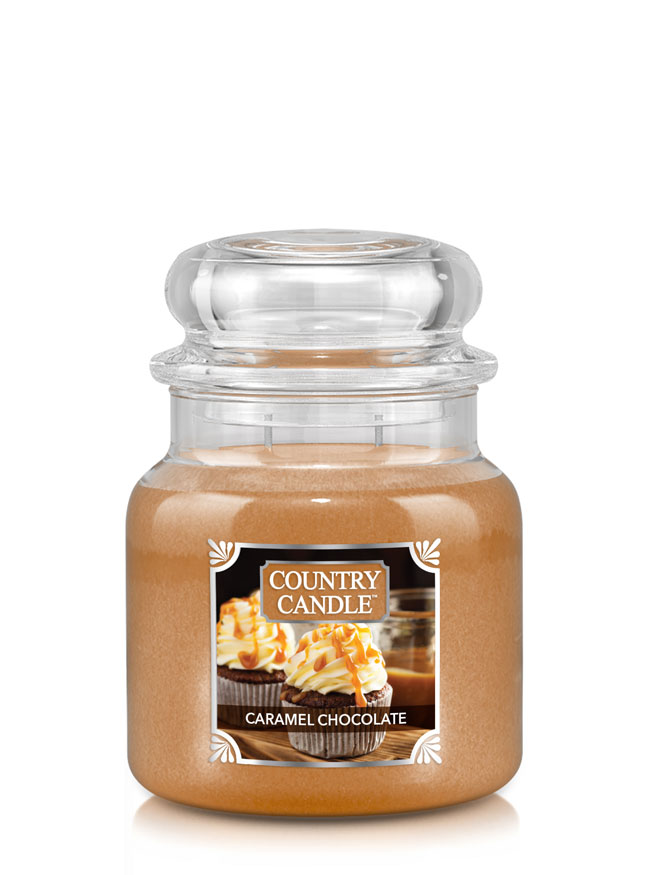 Country Candle Caramel Chocolate vonná sviečka stredná 2-knôtová (453 g)