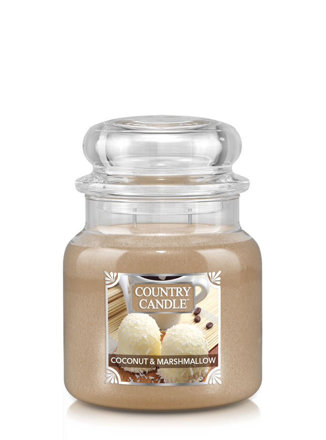 Country Candle Coconut & Marshmallow vonná sviečka stredná 2-knôtová (453 g)