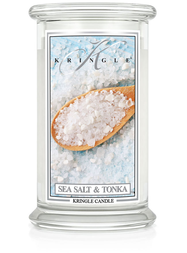 Kringle Candle Sea Salt & Tonka vonná sviečka veľká 2-knôtová (624 g)