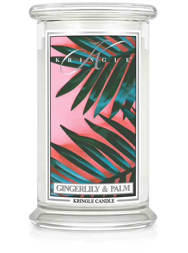 Kringle Candle Gingerlily & Palm vonná sviečka veľká 2-knôtová (624 g)