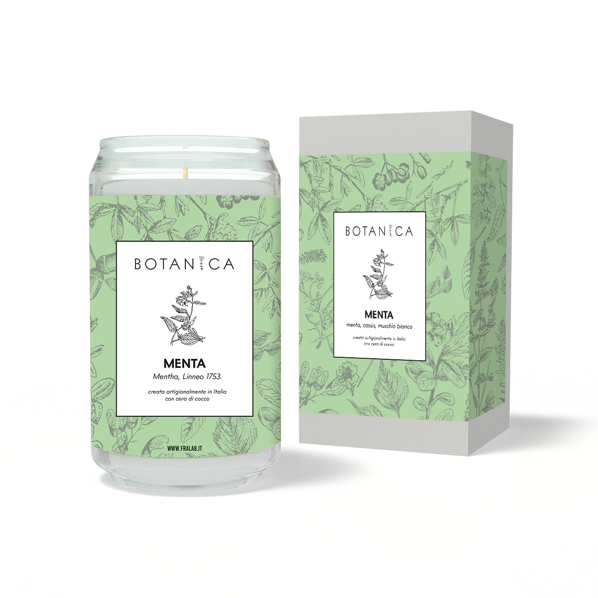 Fralab BOTANICA Menta / Mäta vonná sviečka 390g