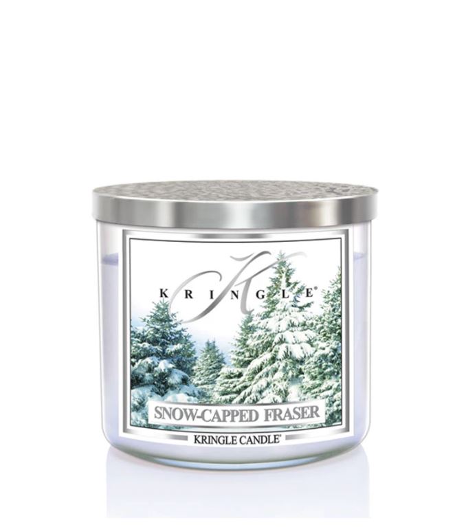 Kringle Candle TUMBLER Snow Capped Fraser 3-knôtová vonná sviečka 411g