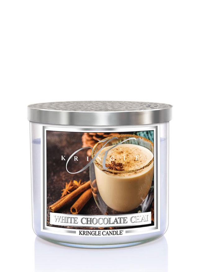 Kringle Candle White Chocolate Chai 3-knôtová vonná sviečka 411g