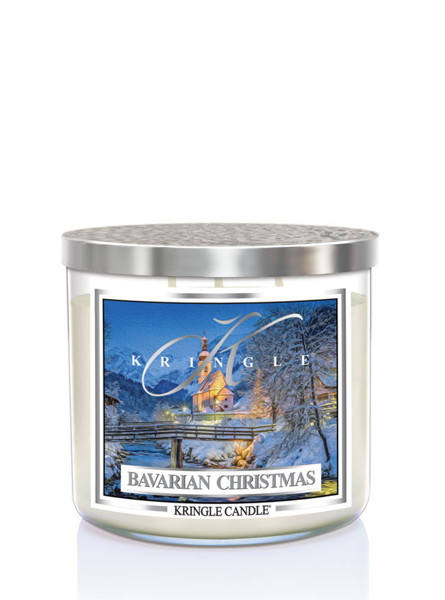 Kringle Candle TUMBLER Bavarian Christmas 3-knôtová vonná sviečka (411g)