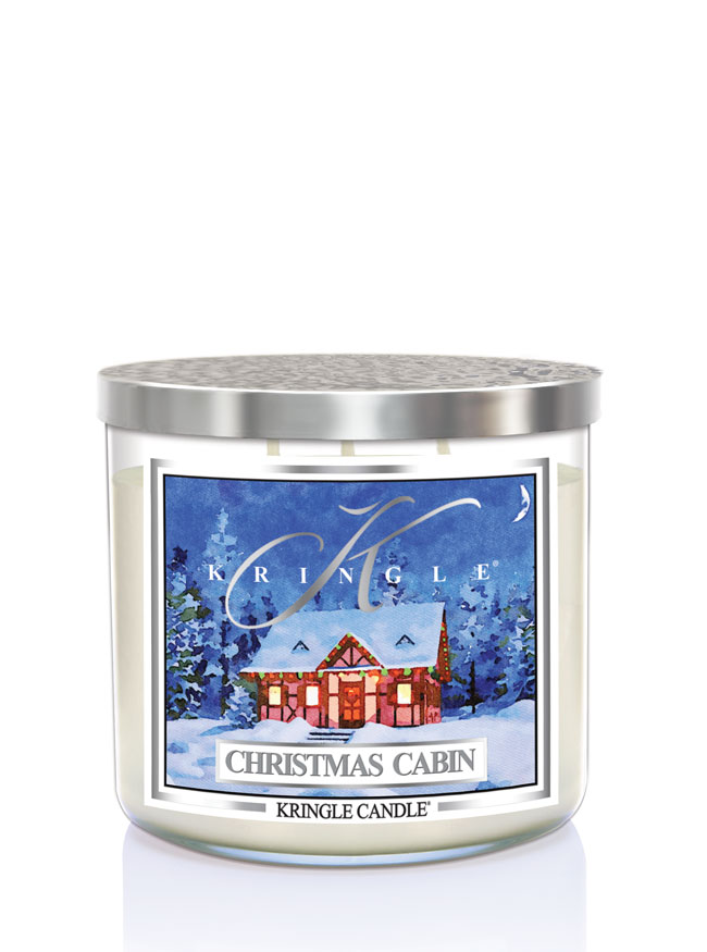 Kringle Candle TUMBLER Christmas Cabin 3-knôtová vonná sviečka (411g)