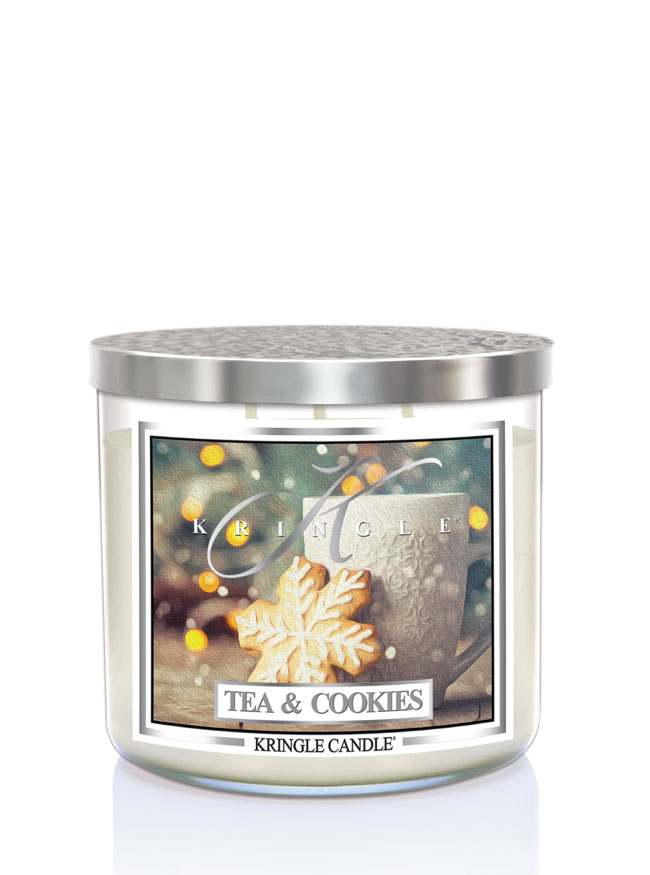 Kringle Candle TUMBLER Tea & Cookies 3-knôtová vonná sviečka (411g)